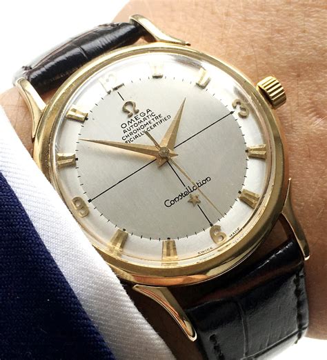 omega constellation watch 1894 gold band|vintage omega constellation watch rarity.